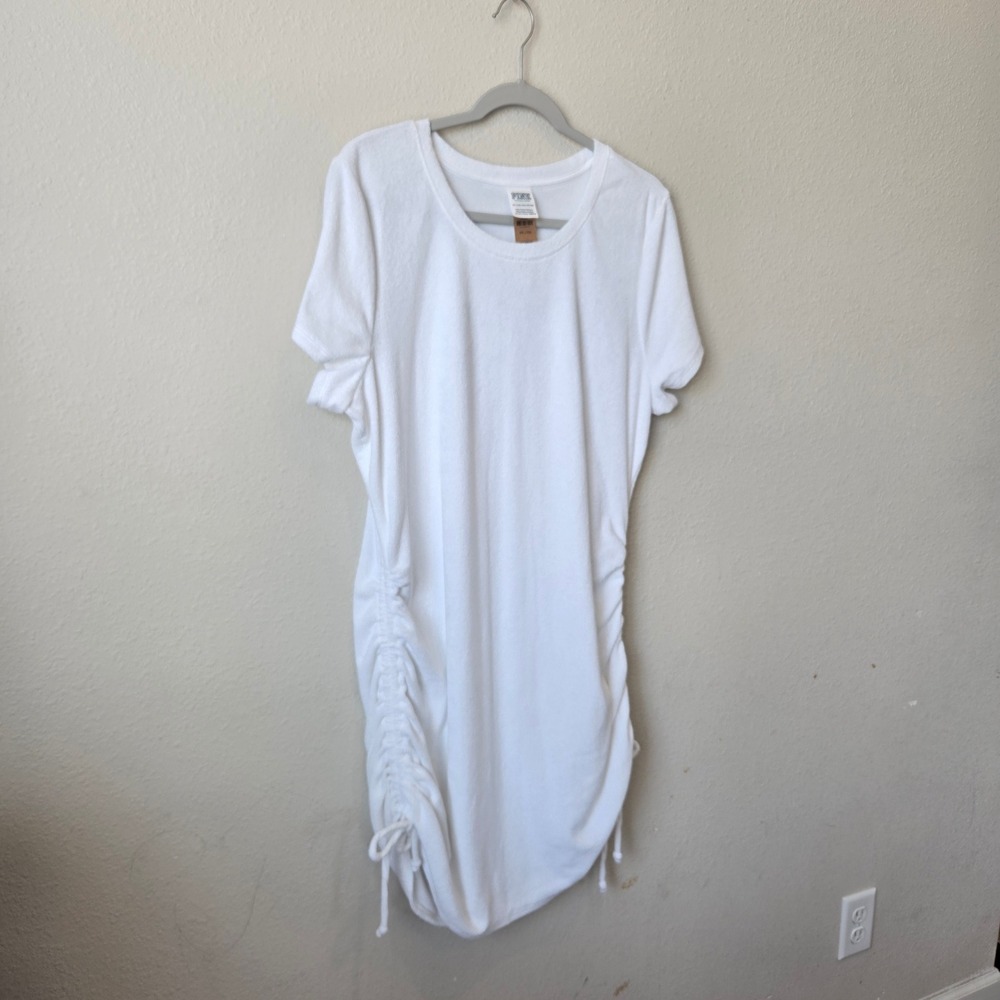 NWT PINK Victoria's Secret White Terry Cloth Dress XXL Swimwear Beachwear - Picture 8 of 9